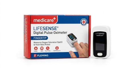 Medicare Fingertip Pulse Oximeter – Digital Oxygen Saturation and Pulse Rate Monitor