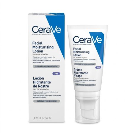 CeraVe PM Facial Moisturizing Lotion – Night Hydrating Face Moisturizer for All Skin Types – 52ml