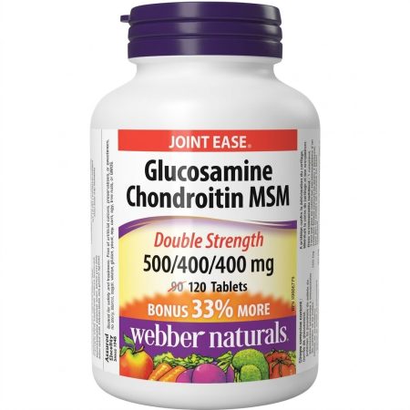 Webber Naturals Glucosamine Chondroitin MSM Tablets – 120 Count Joint & Cartilage Support Formula