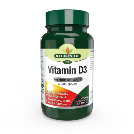 Natures Aid Vitamin D3 5000 IU Tablets – Bone & Immune Support – 60 Tablets