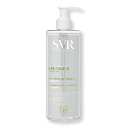 SVR Sebiaclear Eau Micellaire – Gentle Cleansing and Makeup Removal Micellar Water for Oily and Acne-Prone Skin – 400 ml