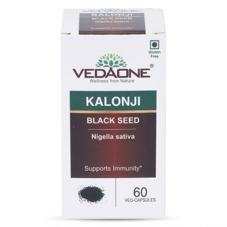 VedaOne Kalonji Black Seed Capsules – Natural Black Seed Oil Supplement, 60 Capsules