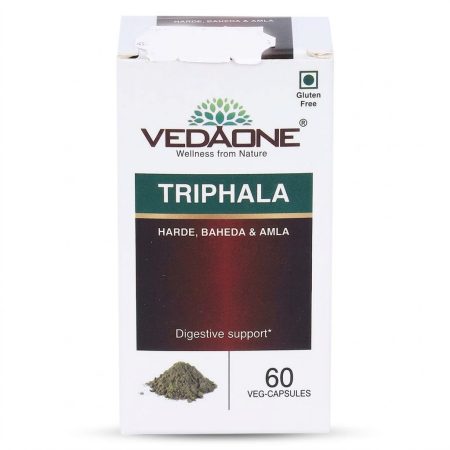 VedaOne Triphala Herbal Capsules – Traditional Digestive Support Supplement, 60 Capsules