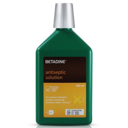 Betadine Antiseptic Solution 500ml – Povidone-Iodine Wound Care Disinfectant