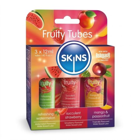Skins Fruity Lubricant 12ml – Refreshing Water-Based Intimate Gel (Melon, Strawberry & Passionfruit)