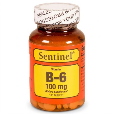 Sentinel Vitamin B6 100 mg Tablets – 100 Count | Nervous System & Energy Support