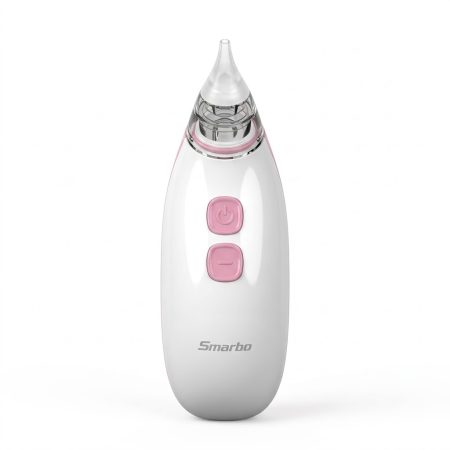 Smarbo Baby Nasal Aspirator – Pink Manual Nose Cleaner for Infants and Toddlers