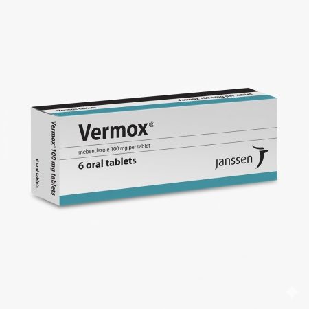 Vermox 100 mg Tablets – 6 Tablets Pack for Intestinal Worm Treatment