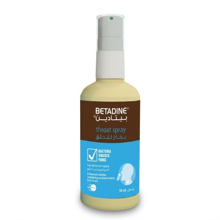 Betadine Antiseptic Throat Spray 50ml – Povidone-Iodine Oral Spray