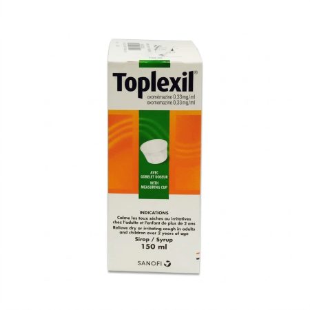 Toplexil Cough Syrup 150 ml – Oxomemazine Antihistamine for Dry & Allergic Cough Relief