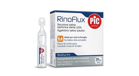 PIC Rinoflux Sterile Saline Solution 5ml – 20 Single-Use Vials for Nasal Hygiene