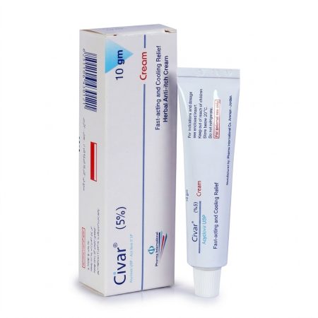 Civar Acyclovir 5% Antiviral Cream 10g – Topical Treatment for Cold Sores & Herpes
