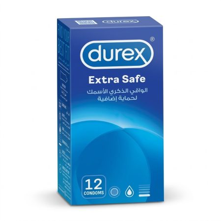 Durex Extra Safe Condoms – Thicker Protection & Comfort Fit, Pack of 12