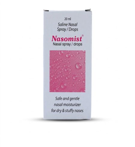 Nasomist Saline Nasal Drops & Spray – 20 ml | Gentle Nasal Care