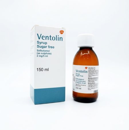 Ventolin Syrup 150 ml – Salbutamol Bronchodilator for Relief of Bronchospasm Symptoms