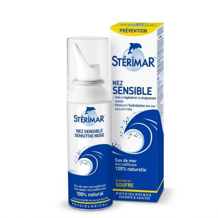 Sterimar Sensitive Nose Sulphur Nasal Spray 100ml – Gentle Isotonic Sea Water Spray for Sensitive Nasal Passages