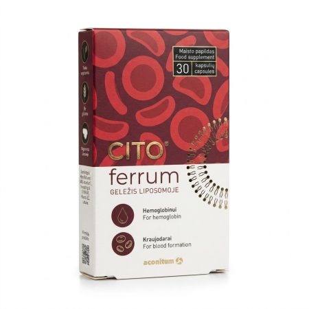 Cito Ferrum Liposomal Iron Capsules – High Absorption Iron Supplement – 30 Capsules