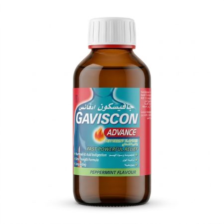 Gaviscon Advance Peppermint Liquid 300 ml – Advanced Strength Heartburn & Acid Reflux Relief