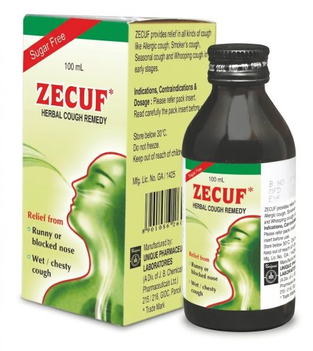 Zecuf Sugar Free Cough Syrup 100 ml – Herbal Cough Relief for Dry & Productive Cough