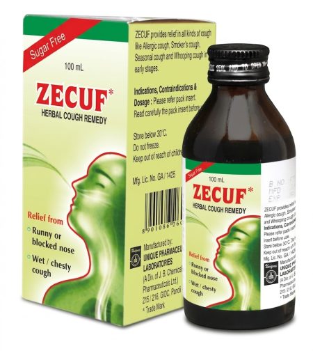 Zecuf Herbal Cough Syrup 100 ml – Natural Relief for Dry & Productive Cough