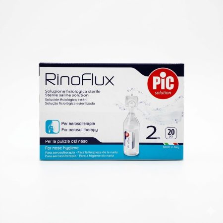 PIC Rinoflex Sterile Saline Solution 2ml – 20 Single-Use Vials for Nasal Care