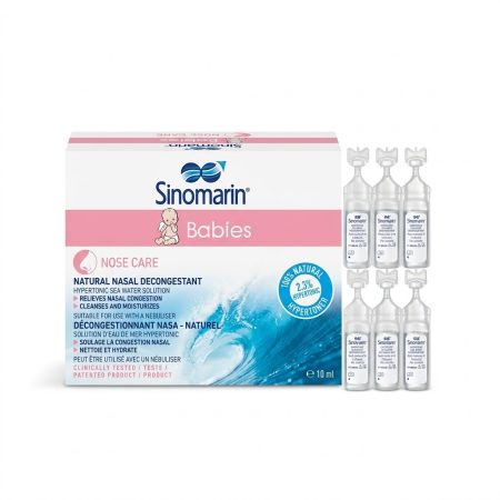 Sinomarin Nose Care Babies 5ml – 18 Sterile Single-Use Vials for Gentle Nasal Cleansing