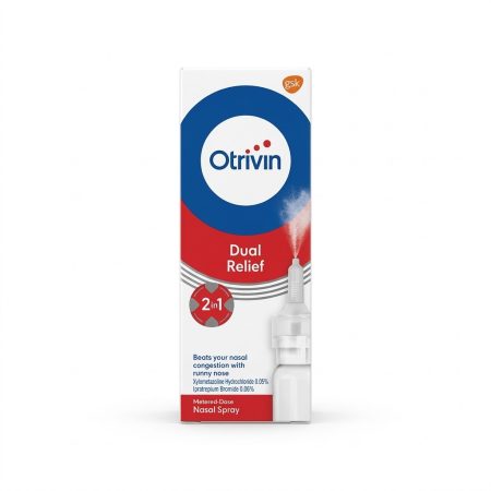 Otrivin Dual Relief Nasal Spray – 10 ml | Fast Relief from Congestion & Allergy