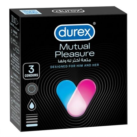 Durex Mutual Pleasure Condoms – Ribbed, Dotted & Performa Lubrication, Pack of 3