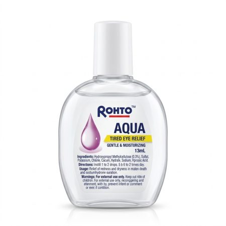Rohto Aqua Eye Drops 13ml – Cooling & Hydrating Relief for Dry Eyes