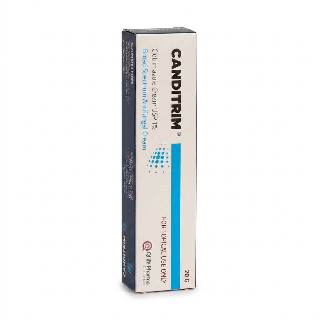Canditrim Clotrimazole Antifungal Cream 20g – Treatment for Fungal Skin Infections